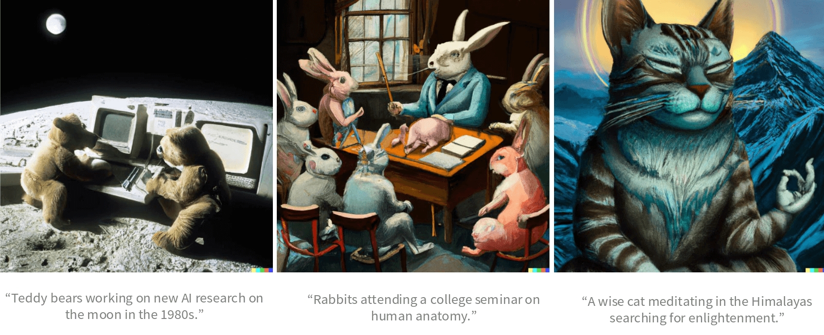 Images generated by DALL-E 2 on Sam Altman tweet and https://openai.com/dall-e-2/